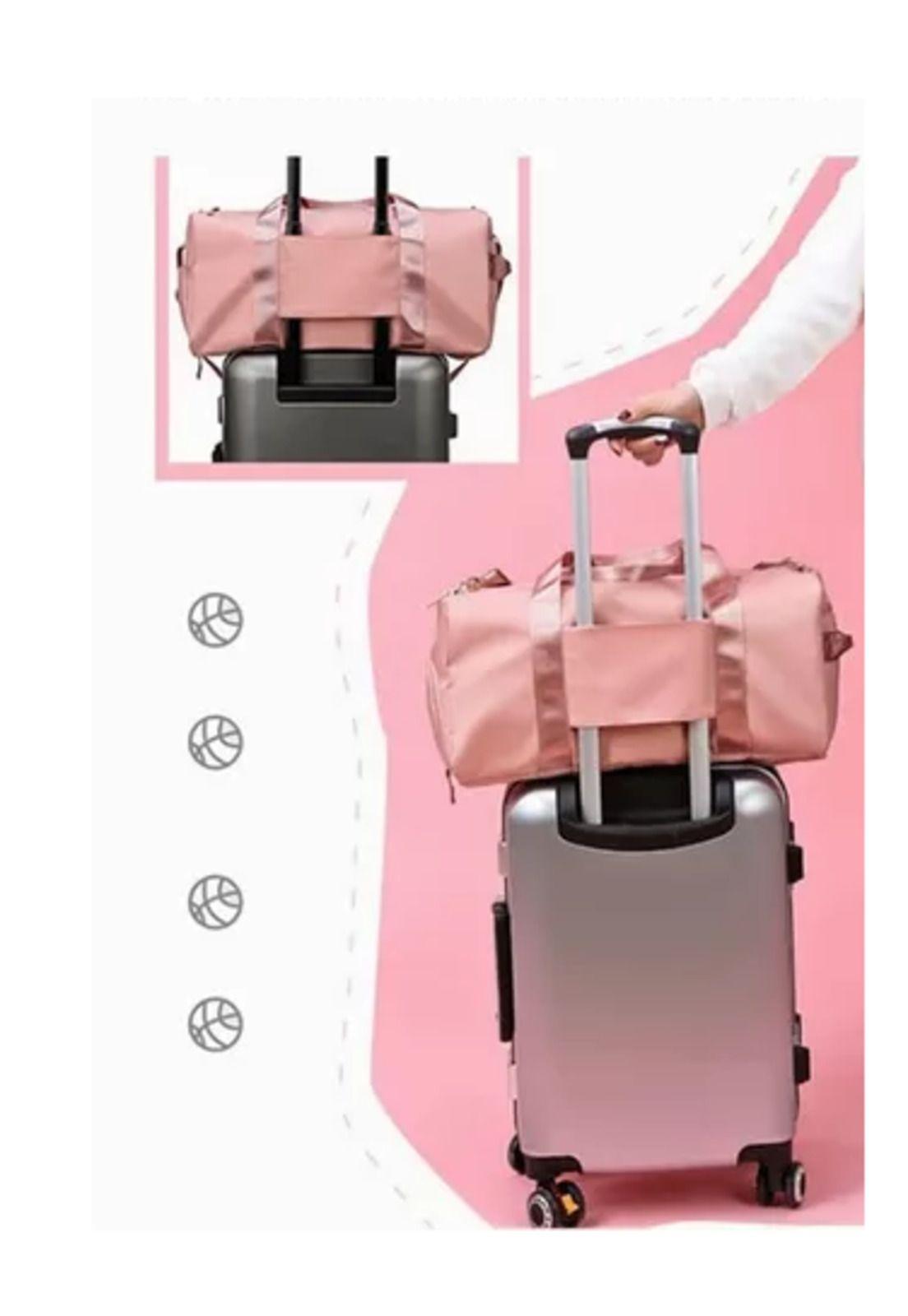 Bolsa de gran capacidad para viajes y deportes, color rosado-2