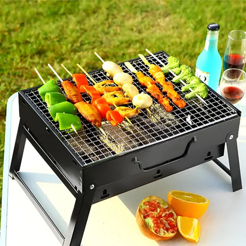 Parrilla Portatil Carbon, Asado Mini Parrilla Plegable-3