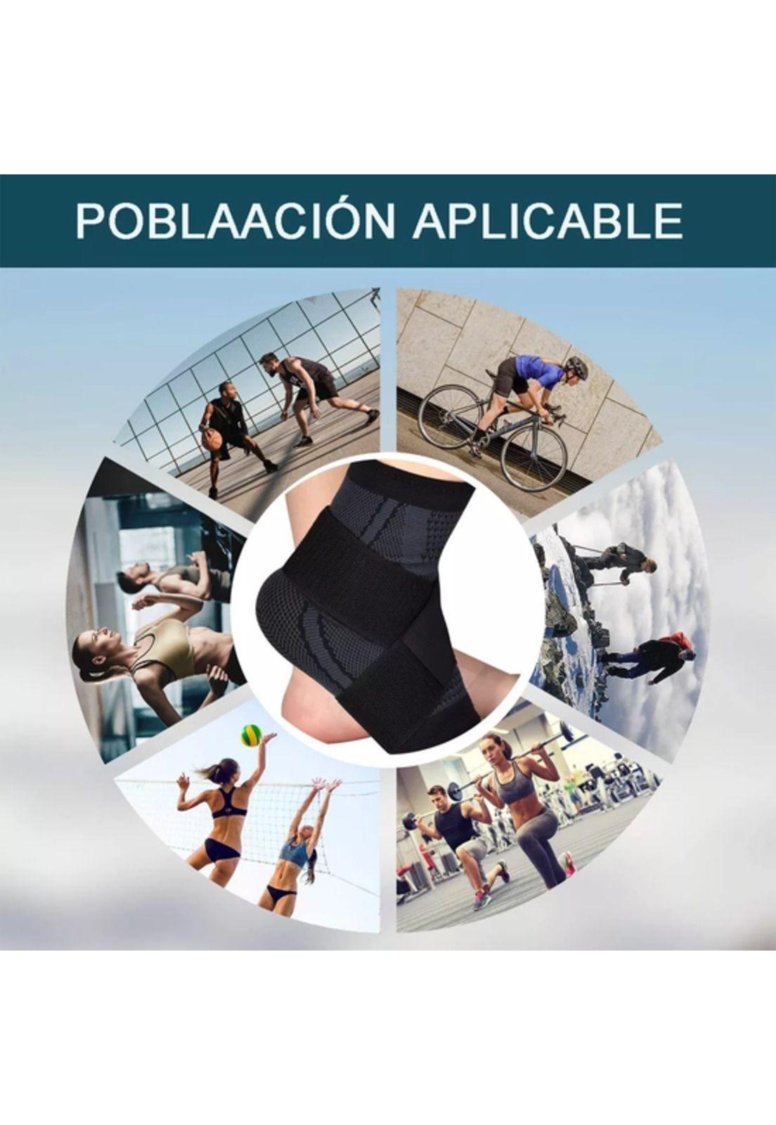 Tobillera venda elástica ortopédica compresión dolor tobillo negro-3