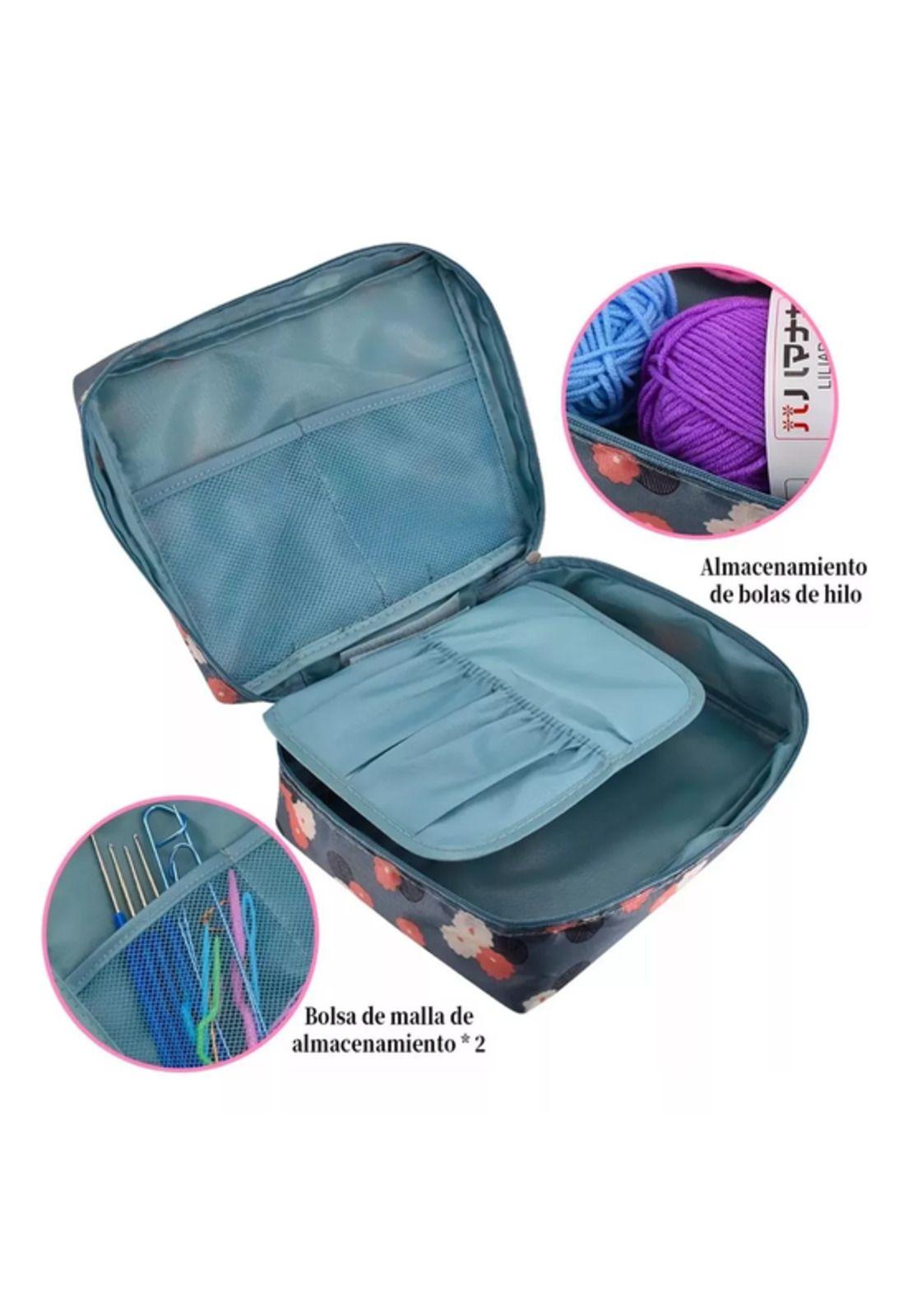 Set con Estuche de Crochet de Silicona con Accesorios para Tejer-3