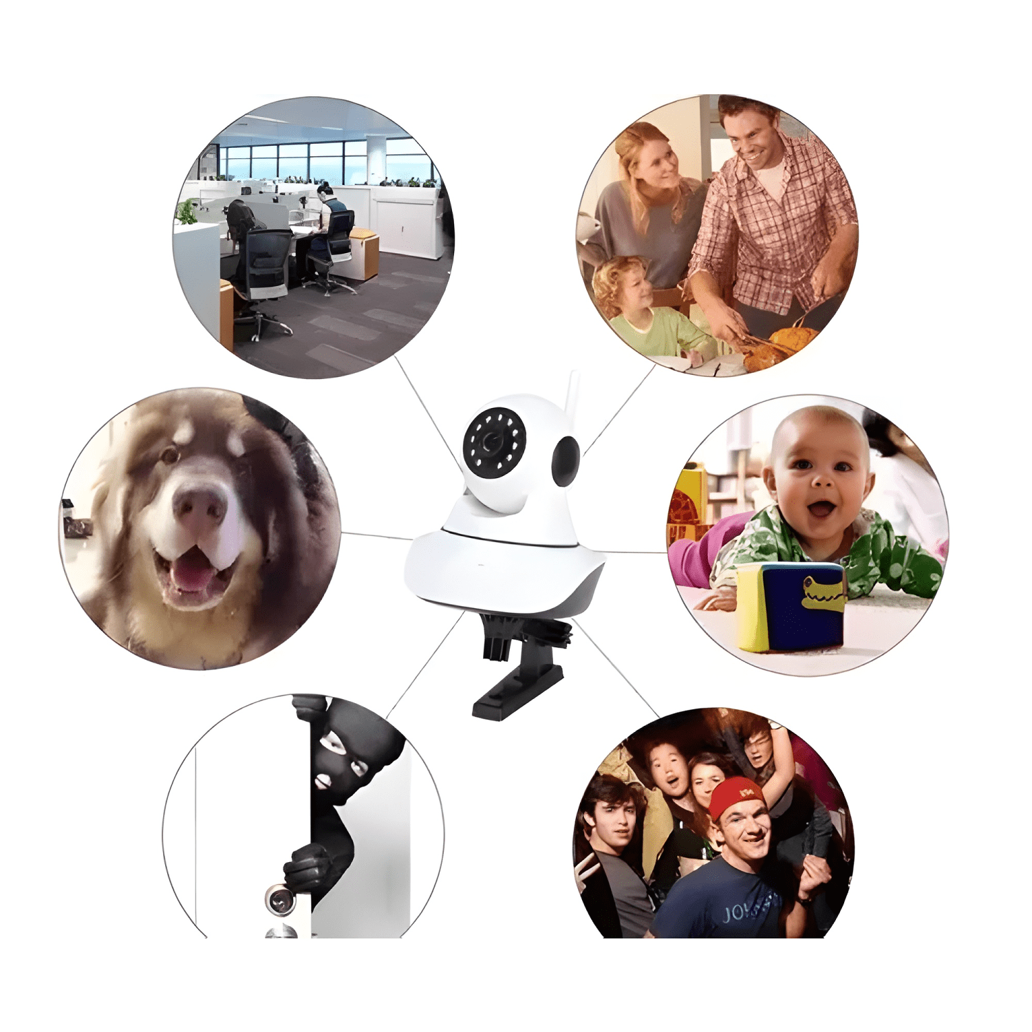 Camara Robotizada 2 Antenas Ip de Seguridad Wifi Hd-2