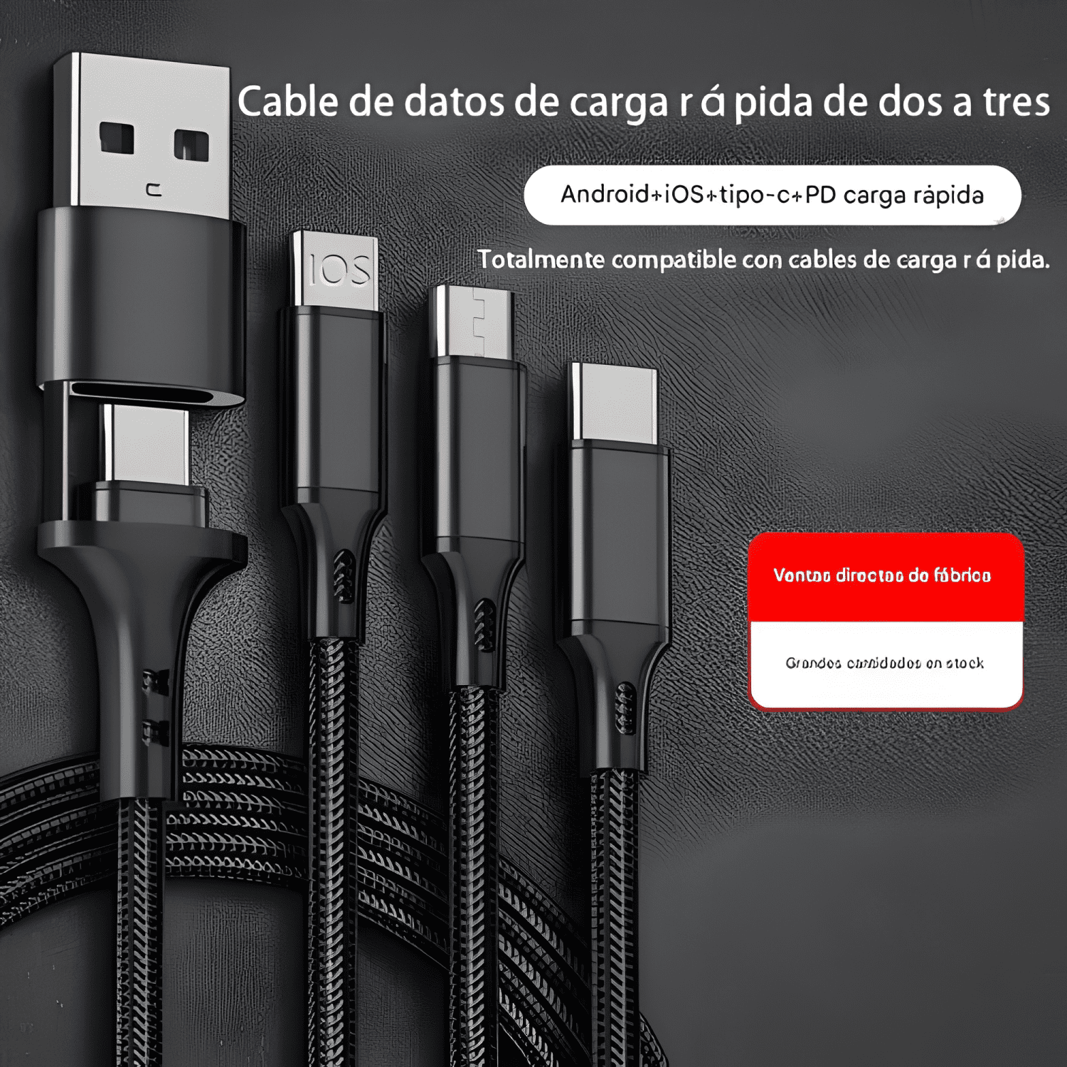 Cable de carga/datos para celulares 3 en 1 #2-2