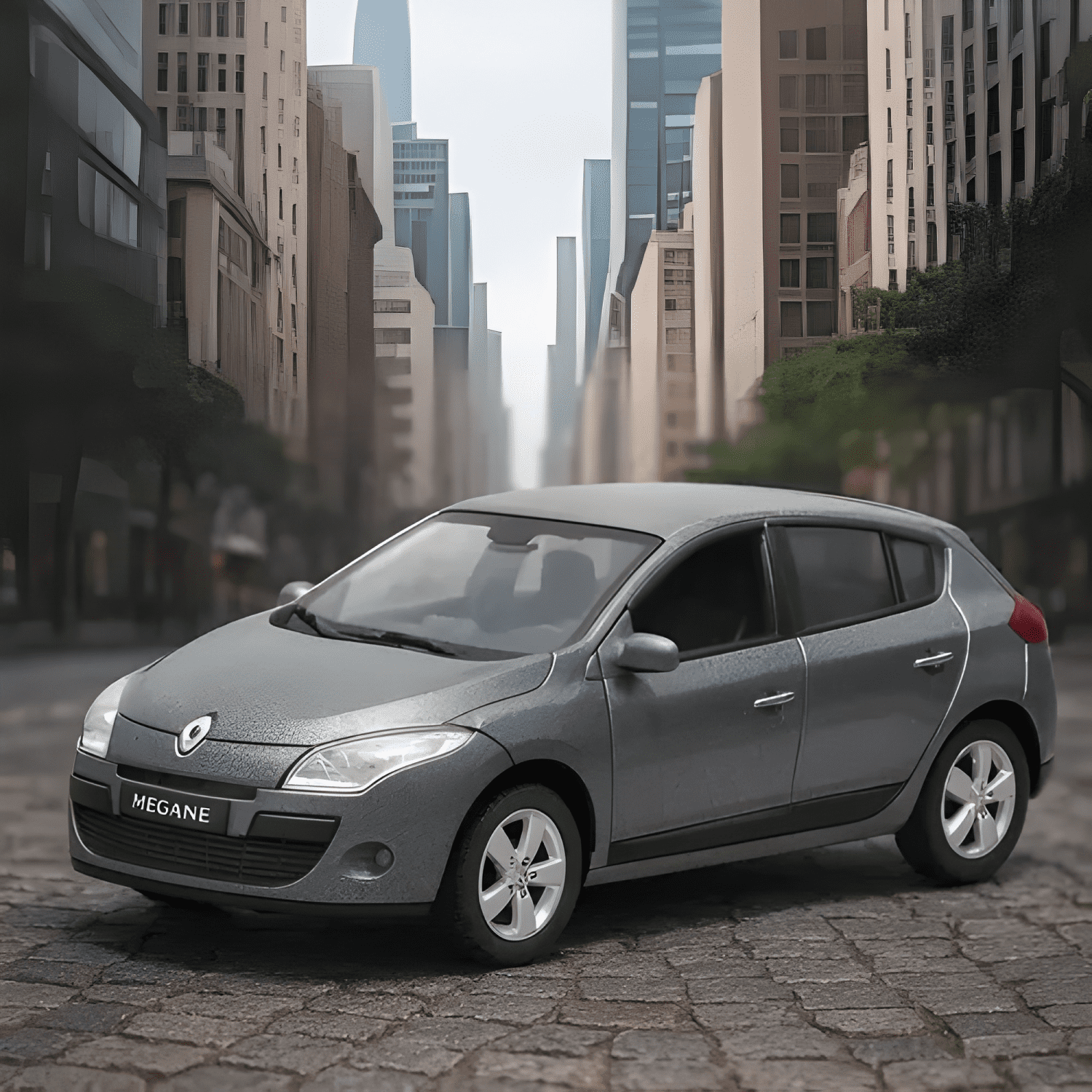 Auto Renault Megane S coleccionable gris-4