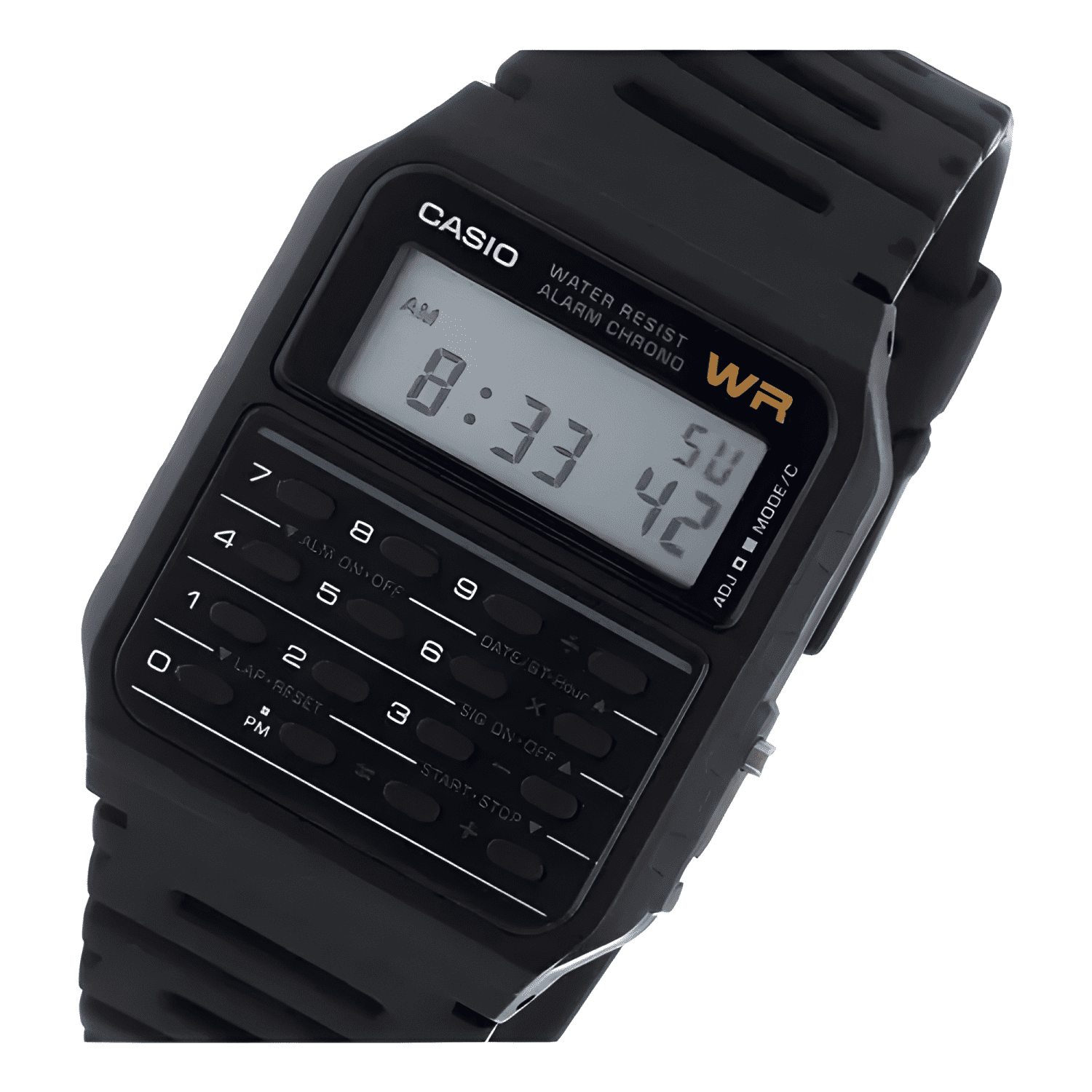 Reloj casio databank ca-53w-1z para hombre, correa Negra-3