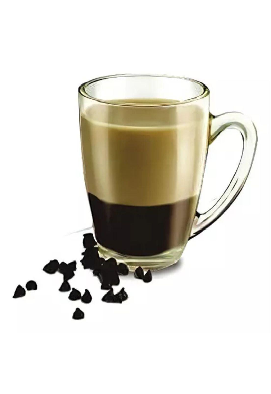 Set de 6 tazas para café con leche, té, capuchino, vidrio, 250 ml, blanco-3