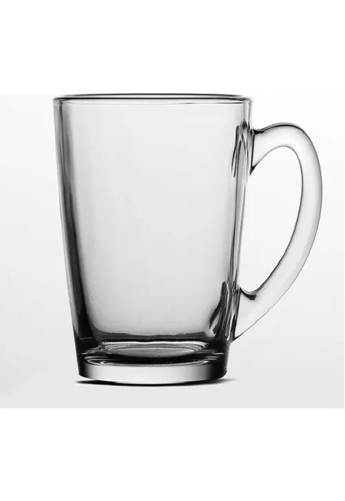 Set de 6 tazas para café con leche, té, capuchino, vidrio, 250 ml, blanco-7