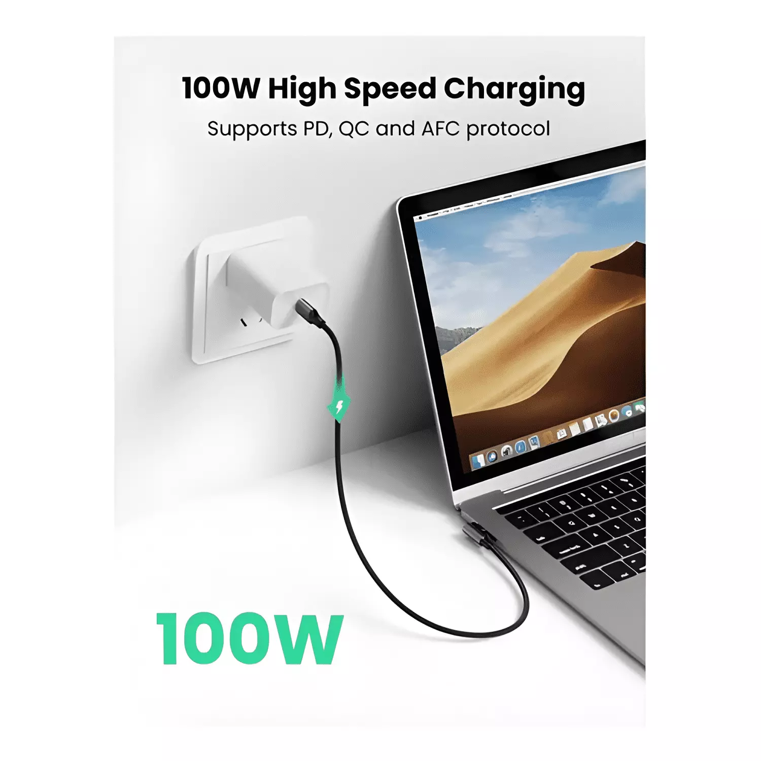Cable USB-C 2.0 a USB-C 2.0 1m Negro-3