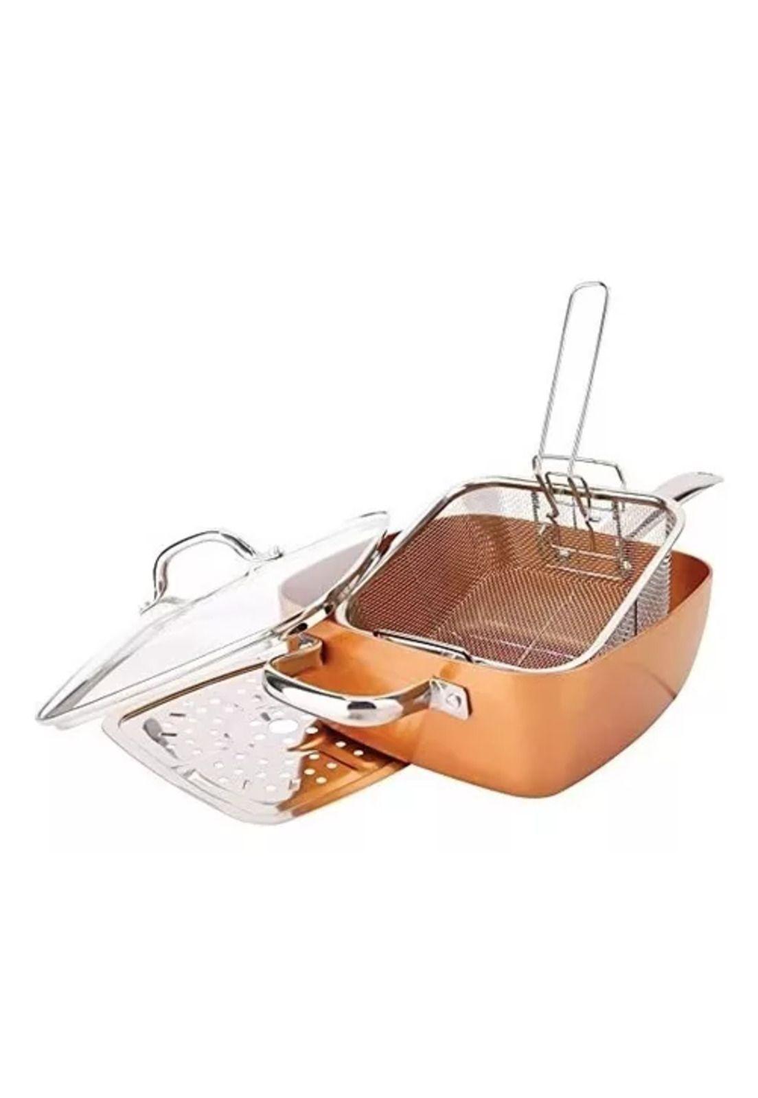 Sartén antiadherente, set de cobre-4