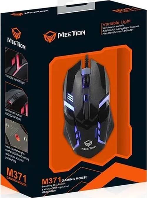 Mouse gamer Meetion M371 negro-1