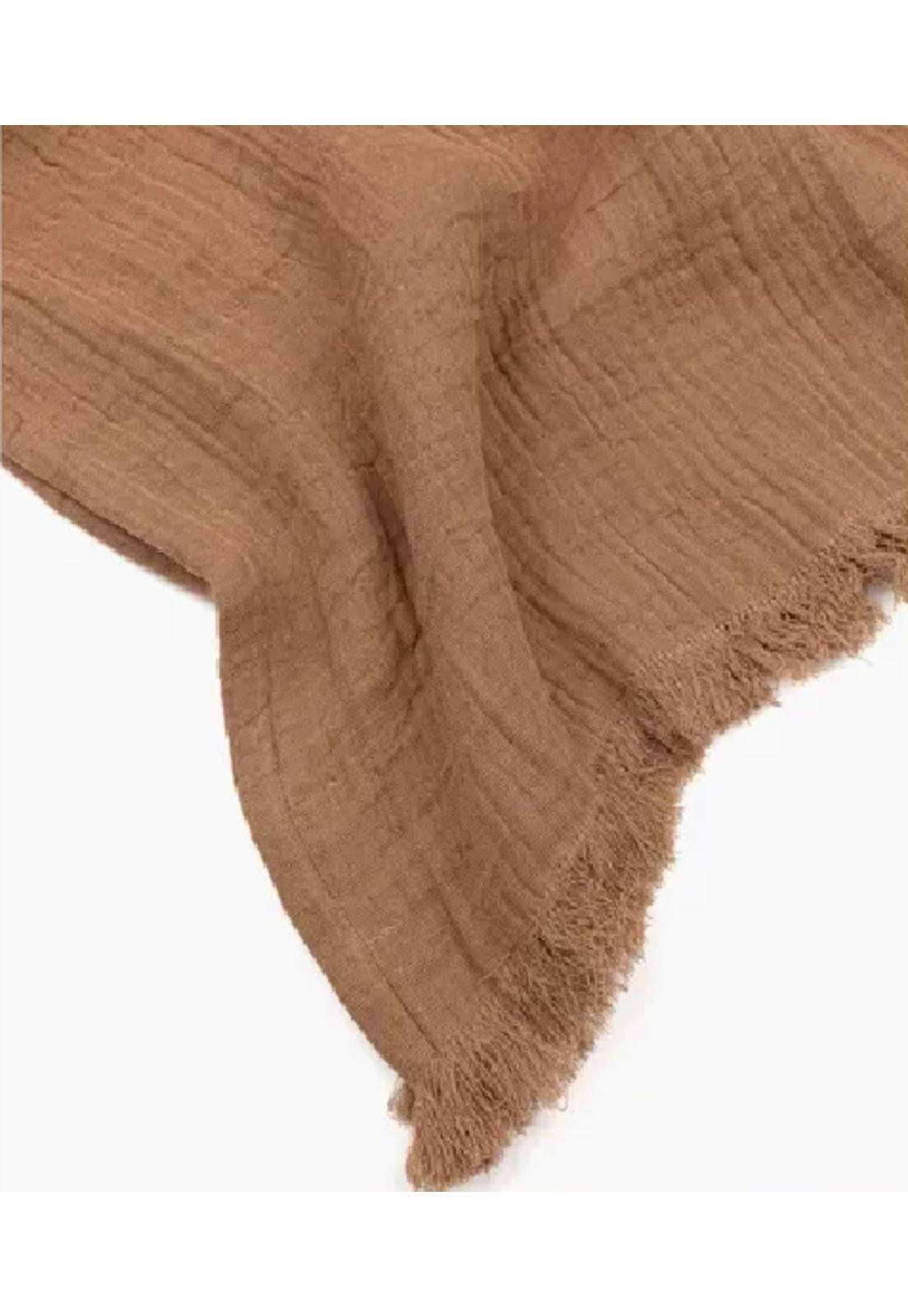 Piecera algodón gauze color terracota-2