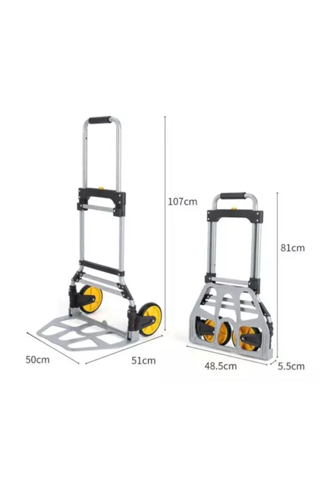 Carro plegable carga aluminio yegua grande 200kg firme-4