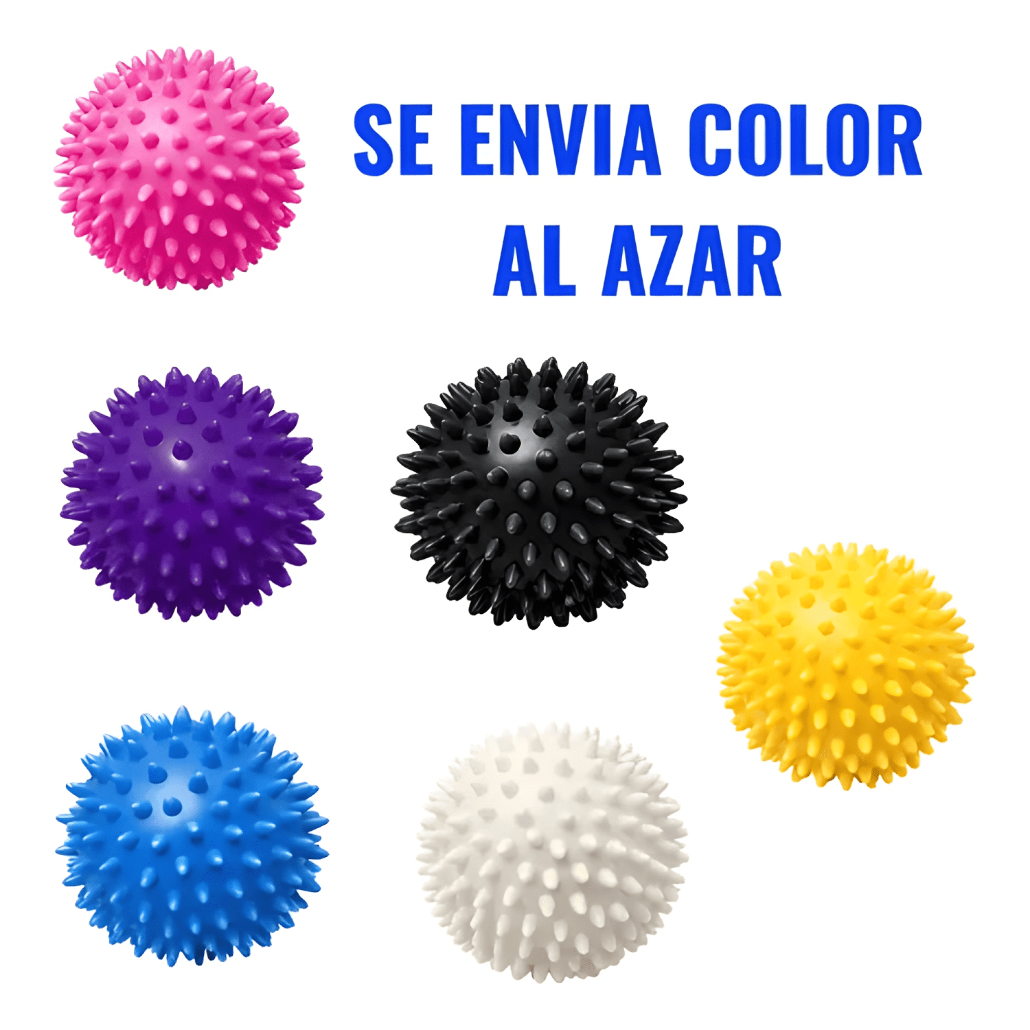 Pack 4 pelotas para masajes de erizo 7.5 cm Multicolor-1