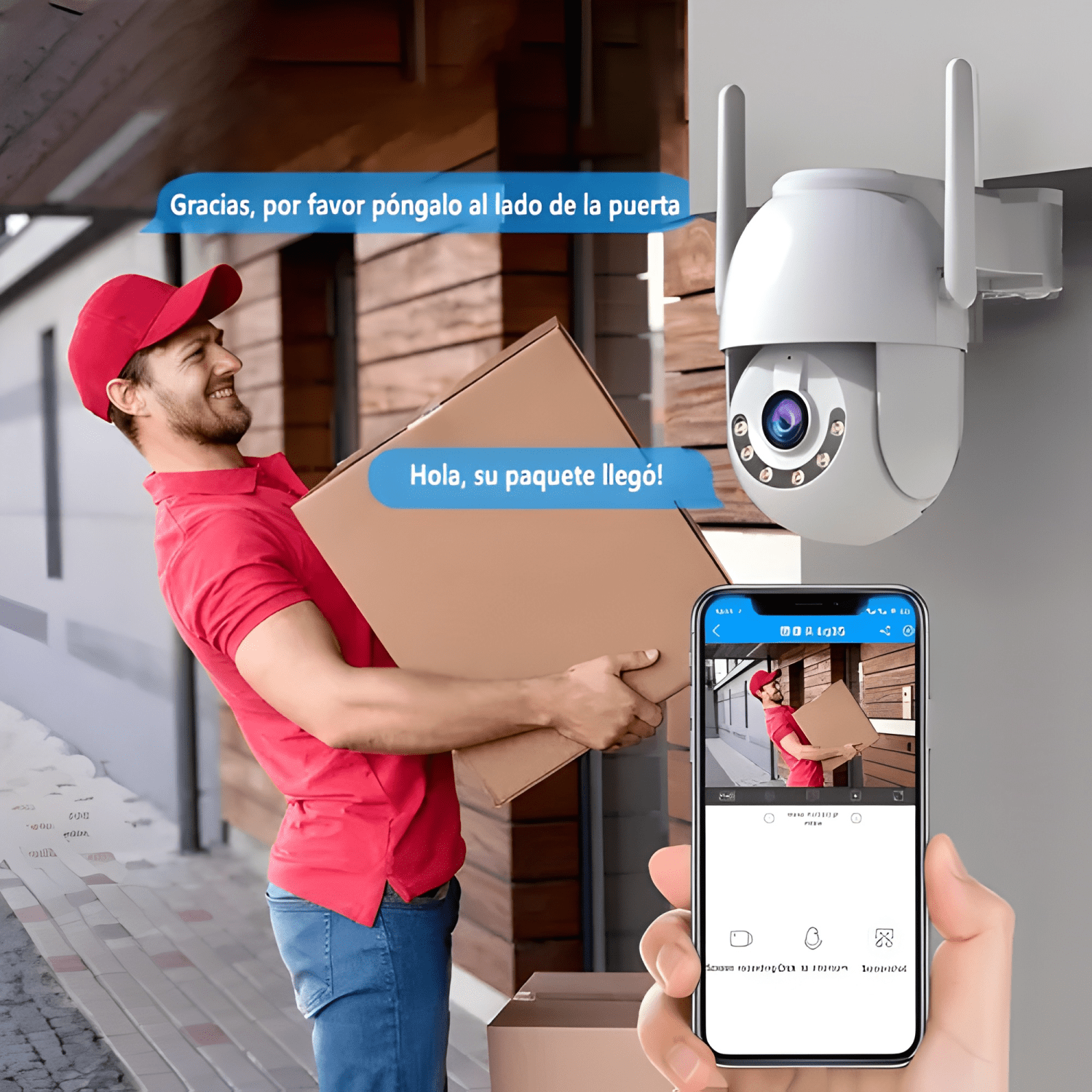 Cámara de Seguridad Wifi Exterior 5mp 360° Hd Ip Ptz Max-3