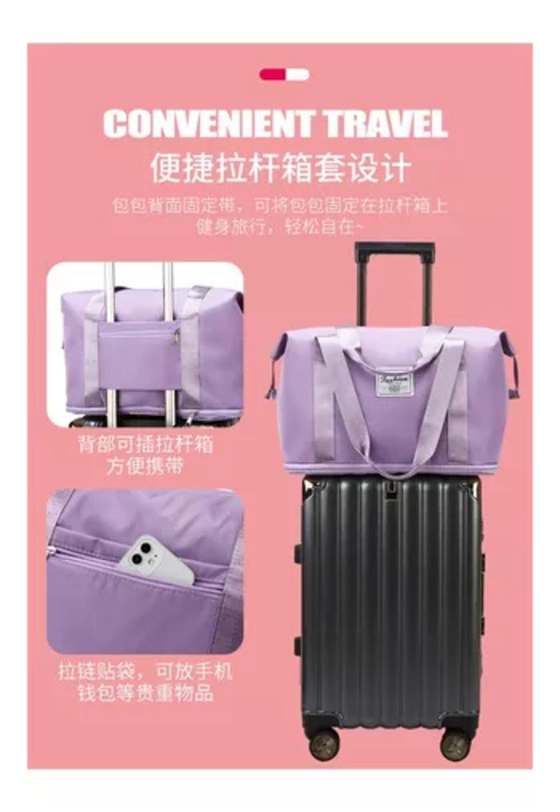 Bolsa de gran capacidad para viajes, hombres y mujeres, deportes, color gris-5