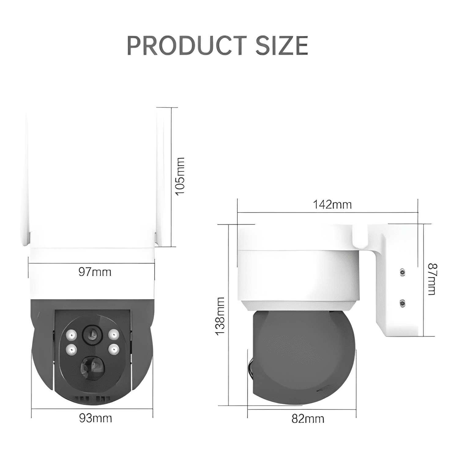 Cámara Solar para Exteriores Ip 1080 Inalámbrica 360 Blanco-3