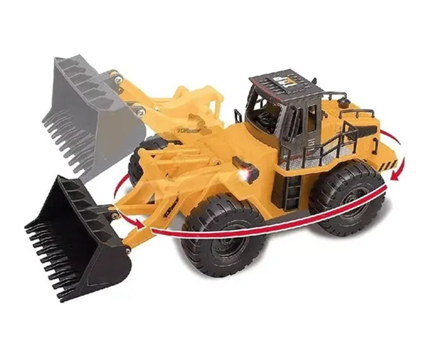 bulldozer rc pala frontal 1520 amarillo/negro-0