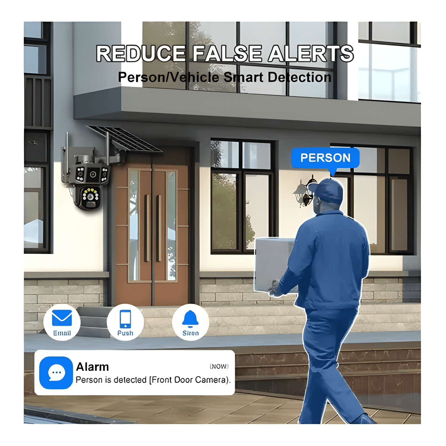 Cámara Seguridad Solar Wifi Inalambrica Lente Dual4k V380pro-3