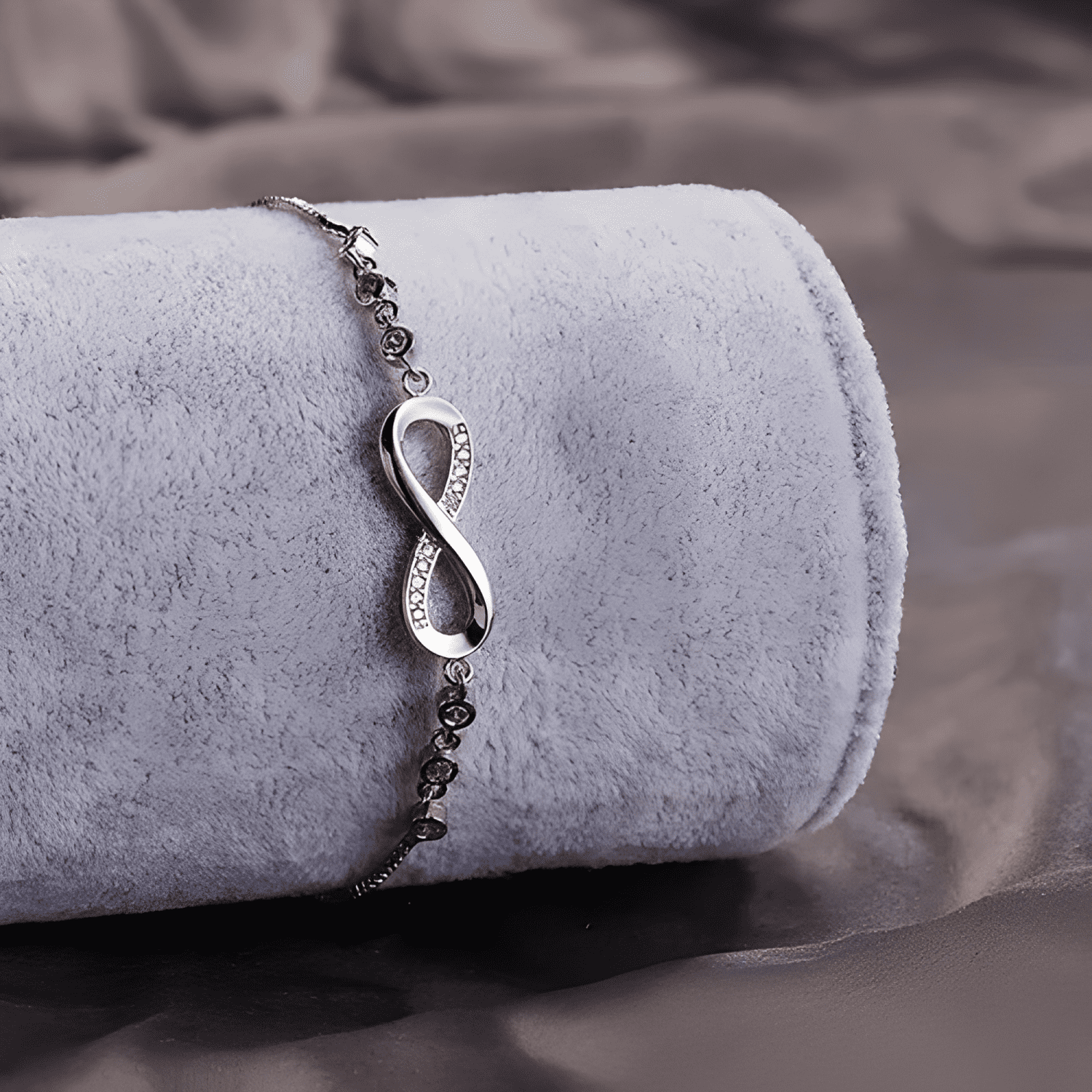 Pulsera infinito ajustable de plata ley S925 empaque-3