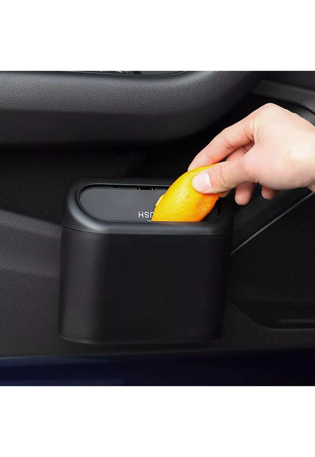 2pcs basurero para auto portátil y 10 uds bolsa de basura-3