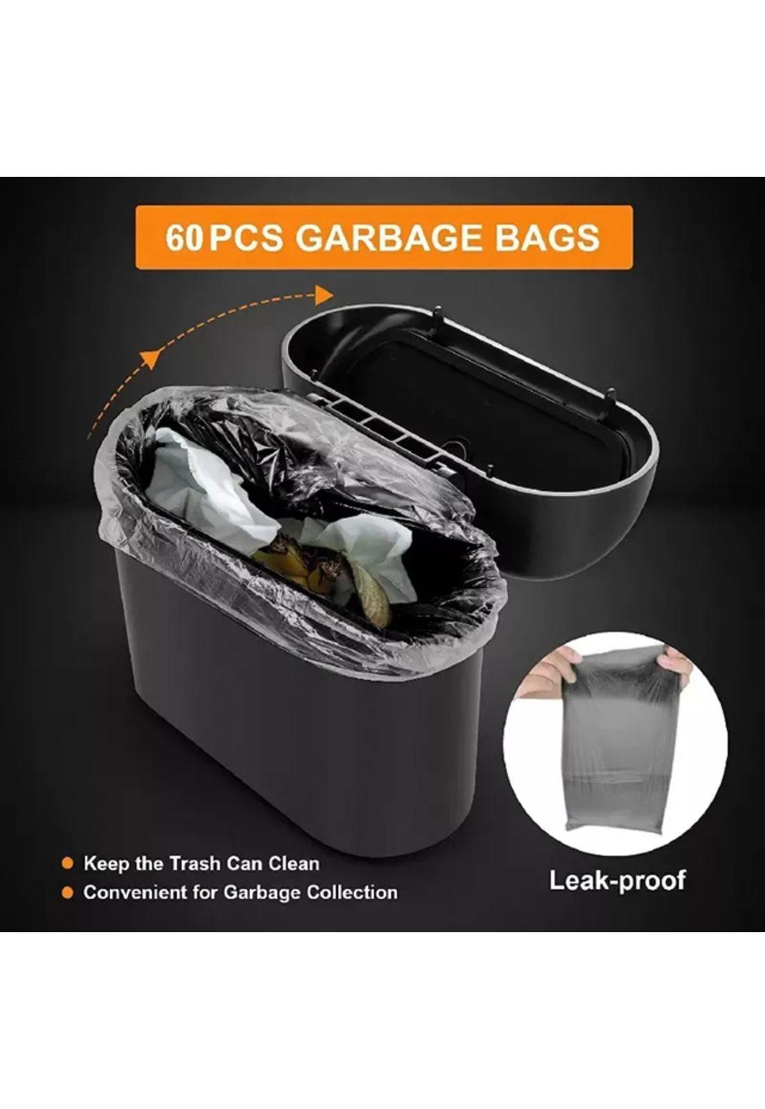 2pcs basurero para auto portátil y 10 uds bolsa de basura-4