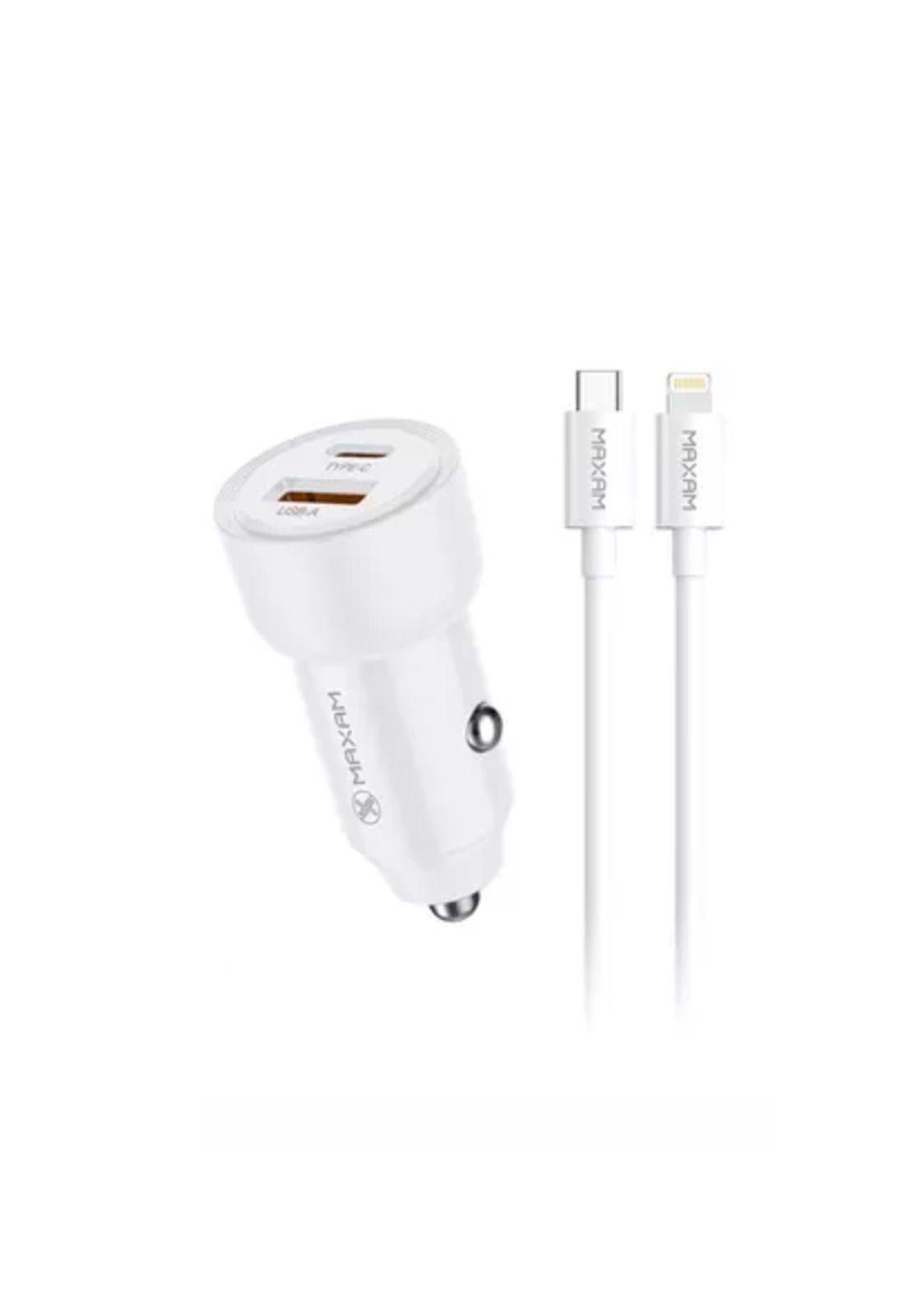 Cargador auto 60W carga rápida dual USB y tipo C para iPhone-0