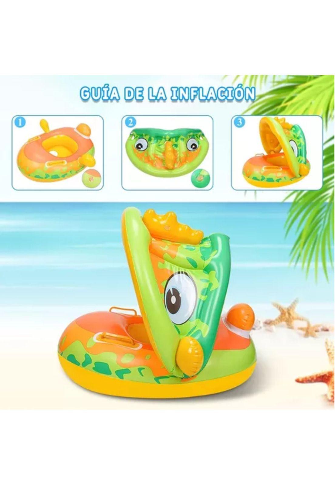 Flotadores divertido inflable verde-2