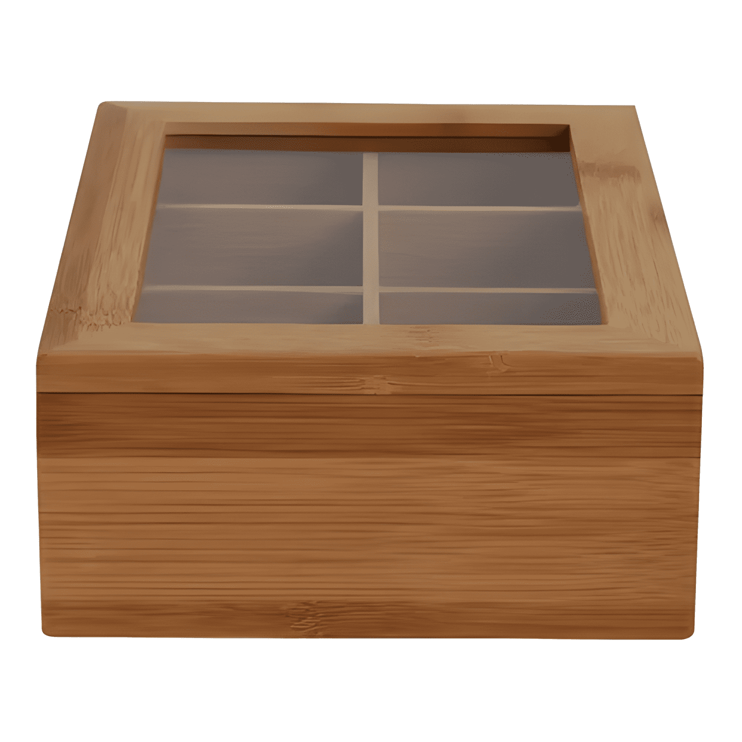 Caja porta té bambú 6 divisiones Afj-3