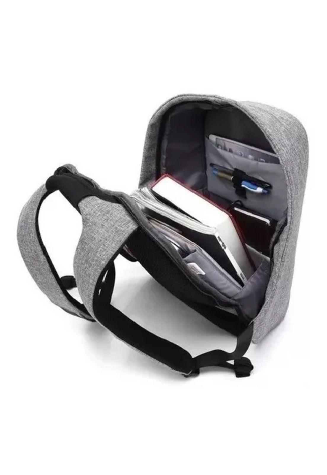Mochila antirrobo con seguridad ajustable acolchada negra-2
