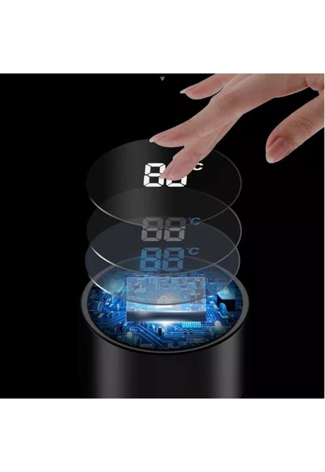 Termo digital de acero inoxidable, inteligente, 500 ml, color plateado-2