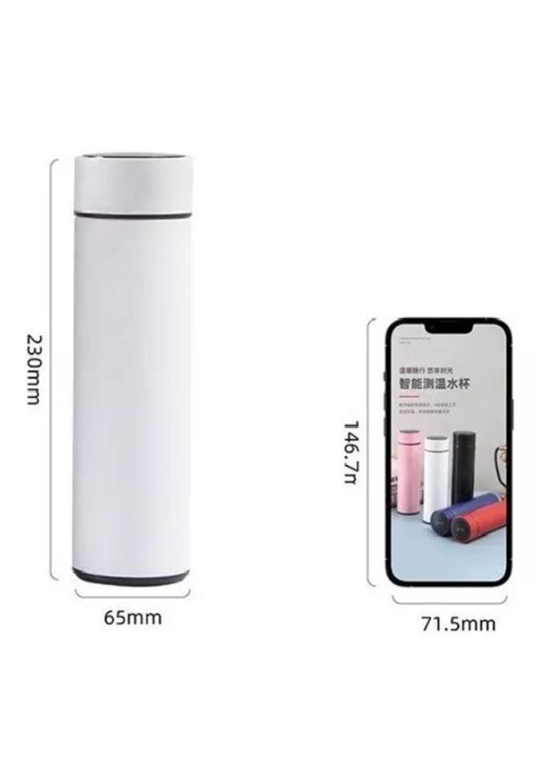 Termo digital de acero inoxidable, inteligente, 500 ml, color plateado-5