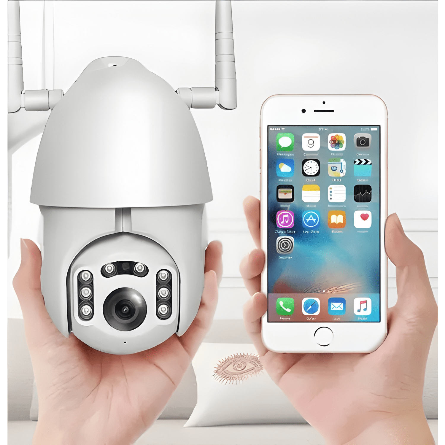 Cámara Ip X2 con Movimiento, Infrarrojo Impermeable Wifi Hd-4