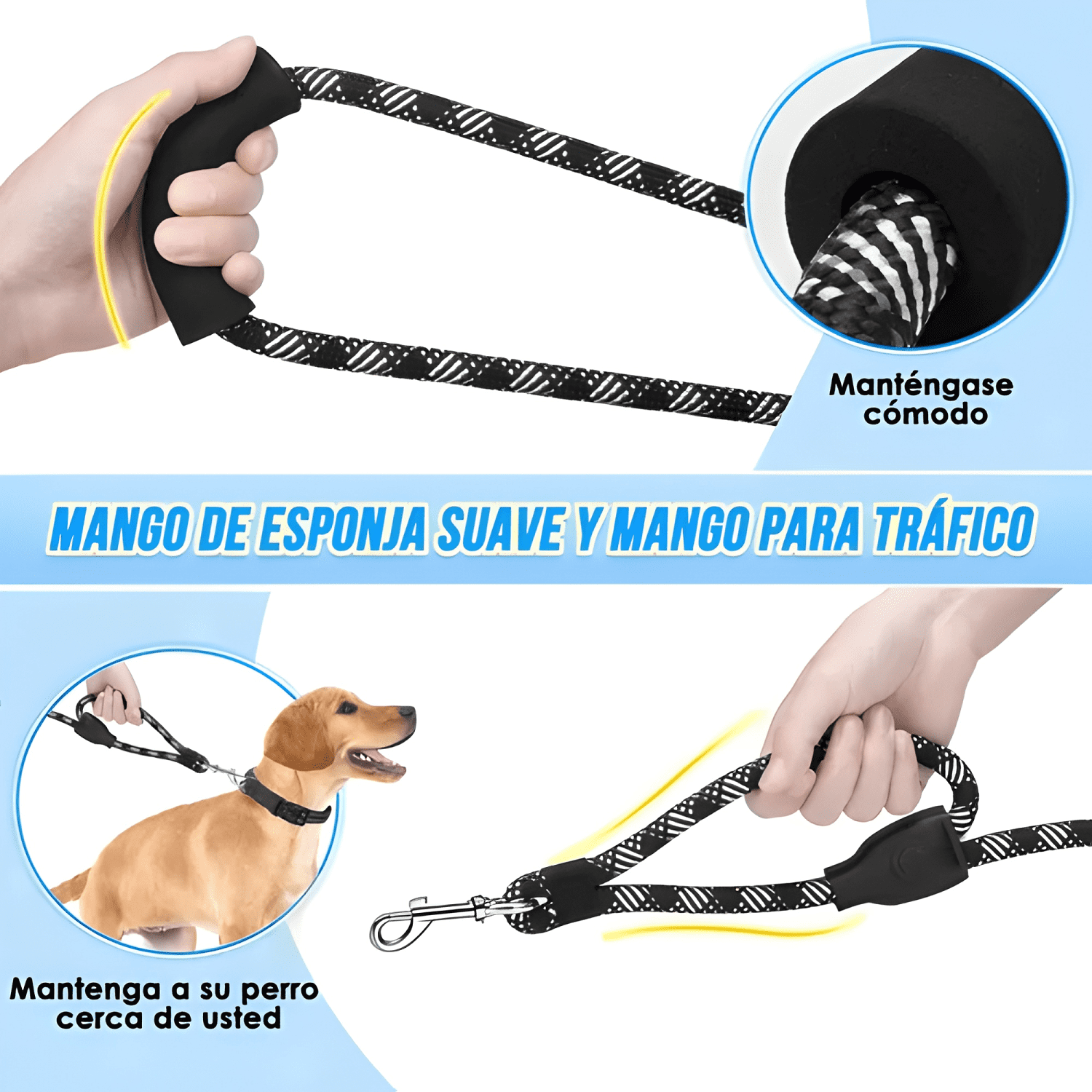Correa de perro para correr sin manos de doble #7-2