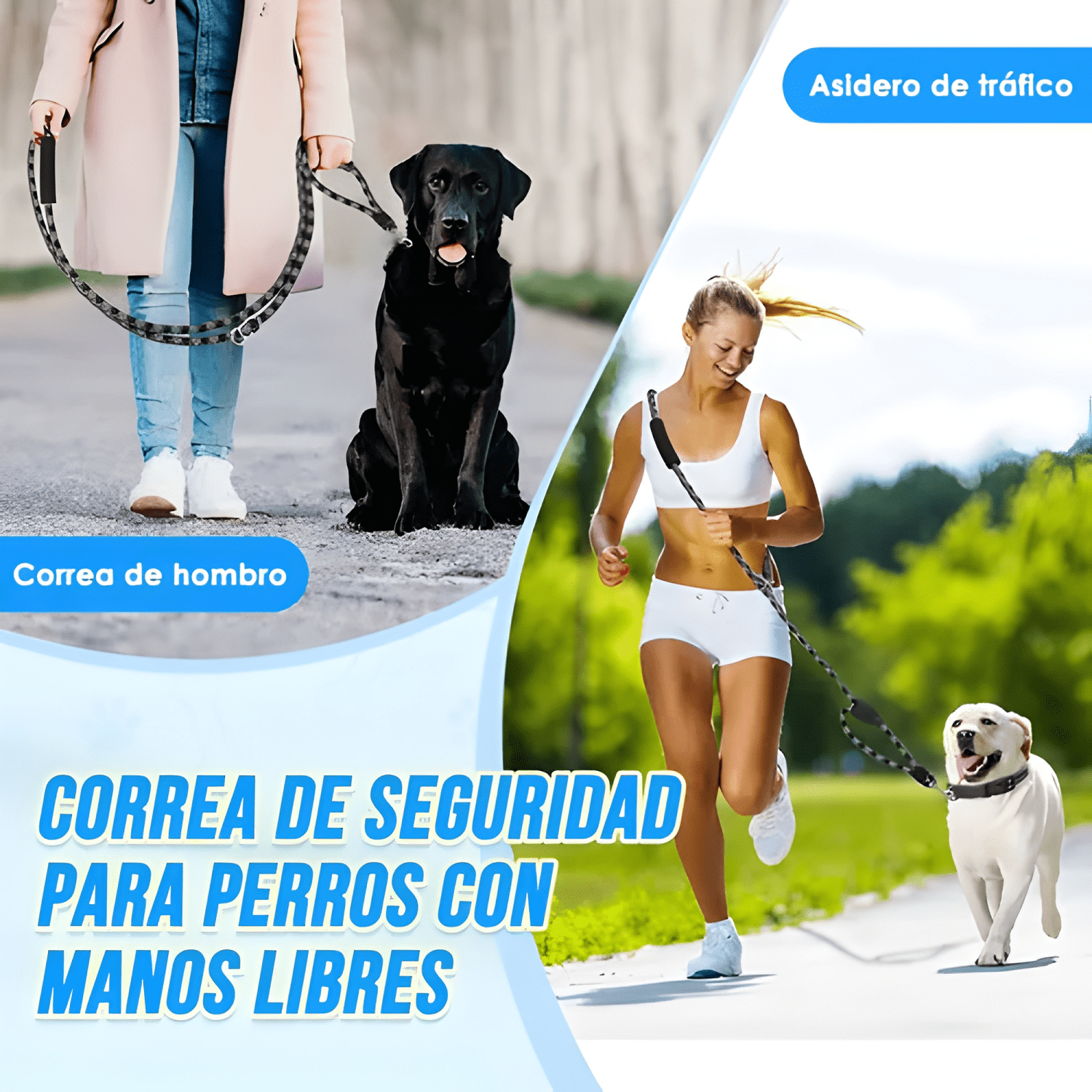Correa de perro para correr sin manos de doble #7-4