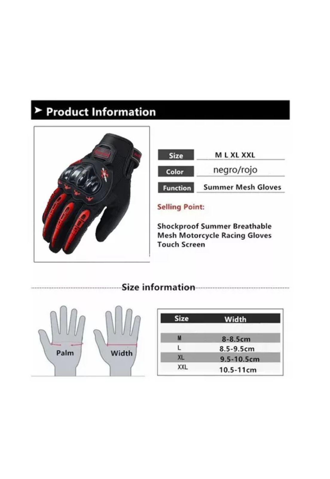 Guantes moto Armad Gear Touch, cuero y tela impermeable, talla L-2