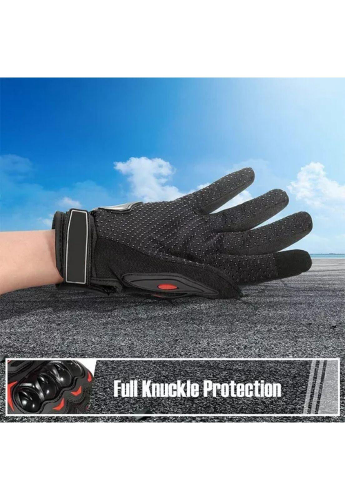 Guantes moto Armad Gear Touch, cuero y tela impermeable, talla L-3