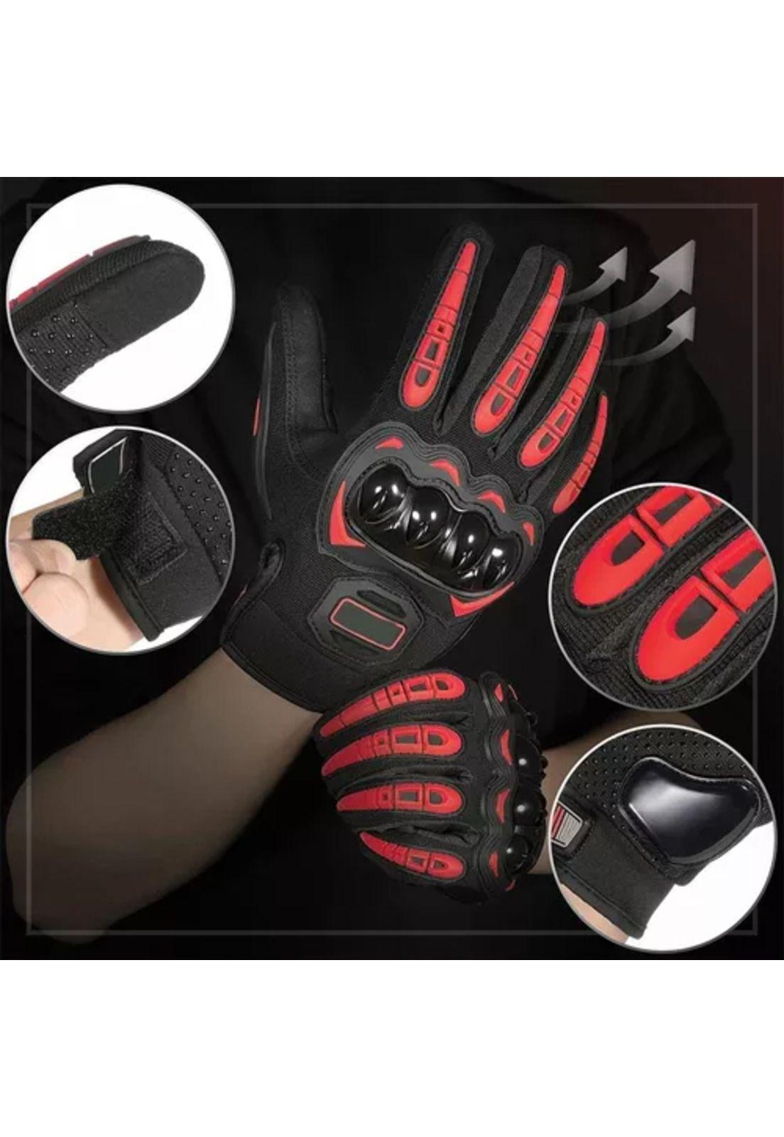 Guantes moto Armad Gear Touch, cuero y tela impermeable, talla L-5