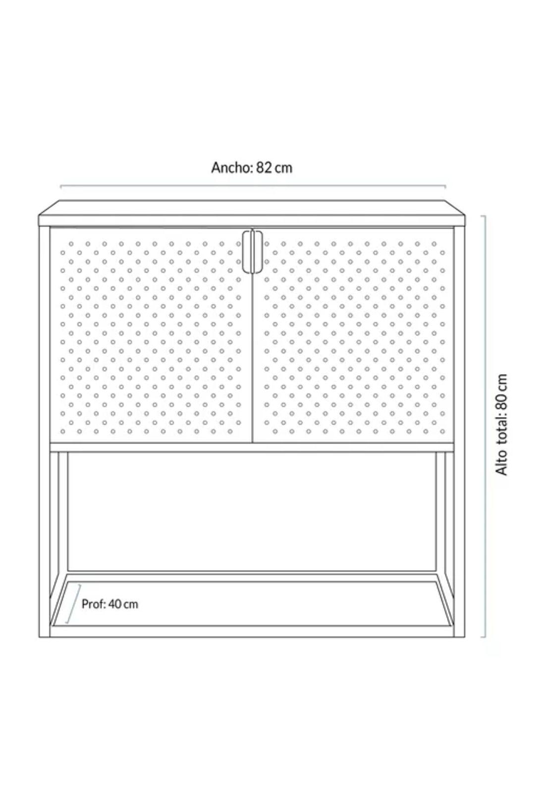 Arrimo medio Newton, 2 puertas, color negro, formato-3