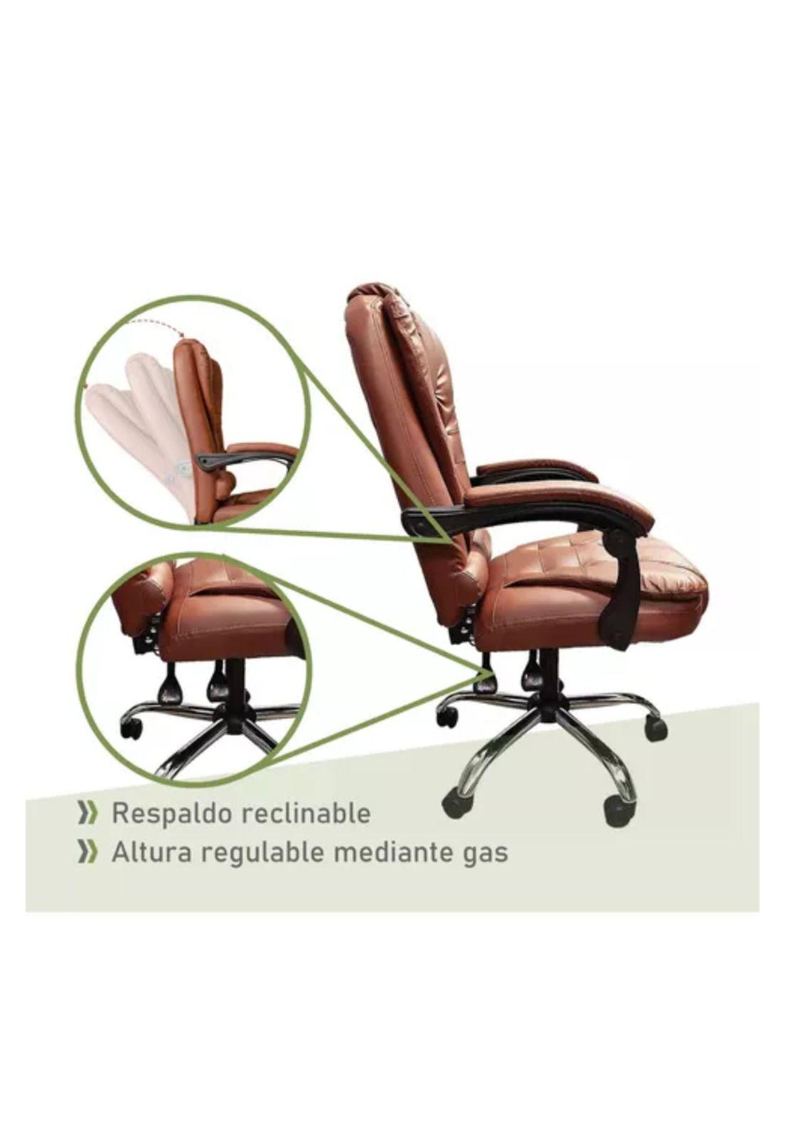 Silla de escritorio Lumax Miles ZGS-959-SA ergonómica color marrón-3
