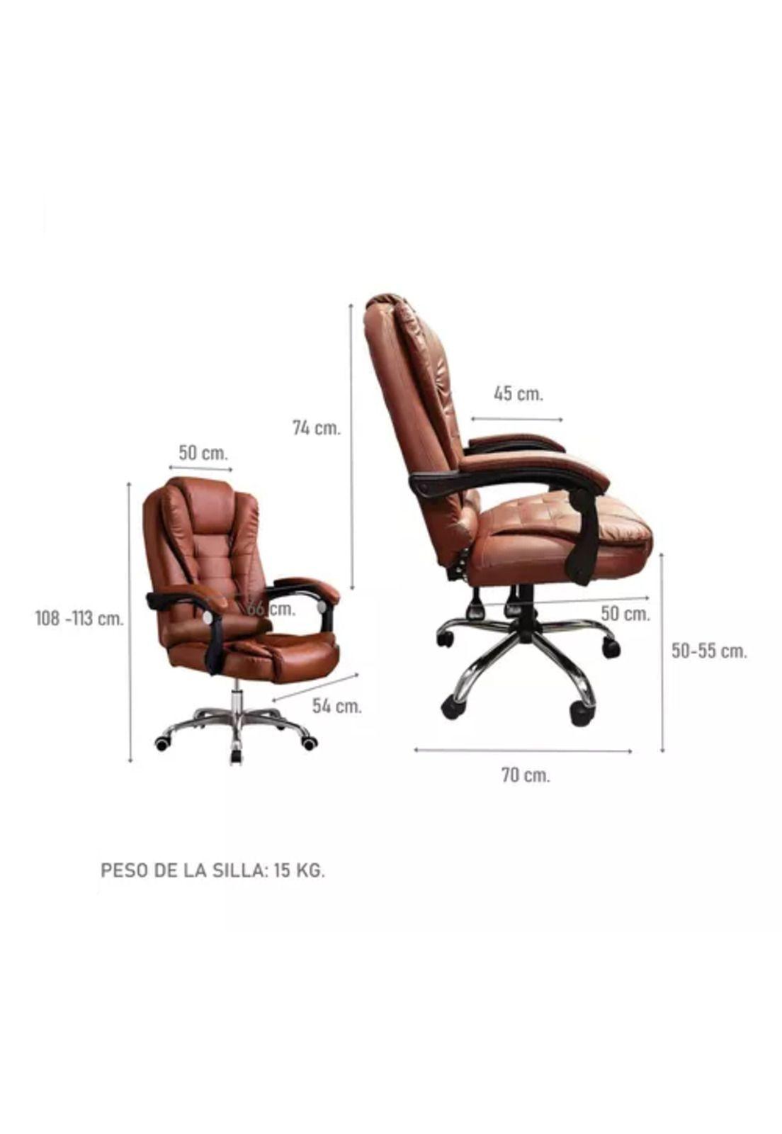 Silla de escritorio Lumax Miles ZGS-959-SA ergonómica color marrón-5