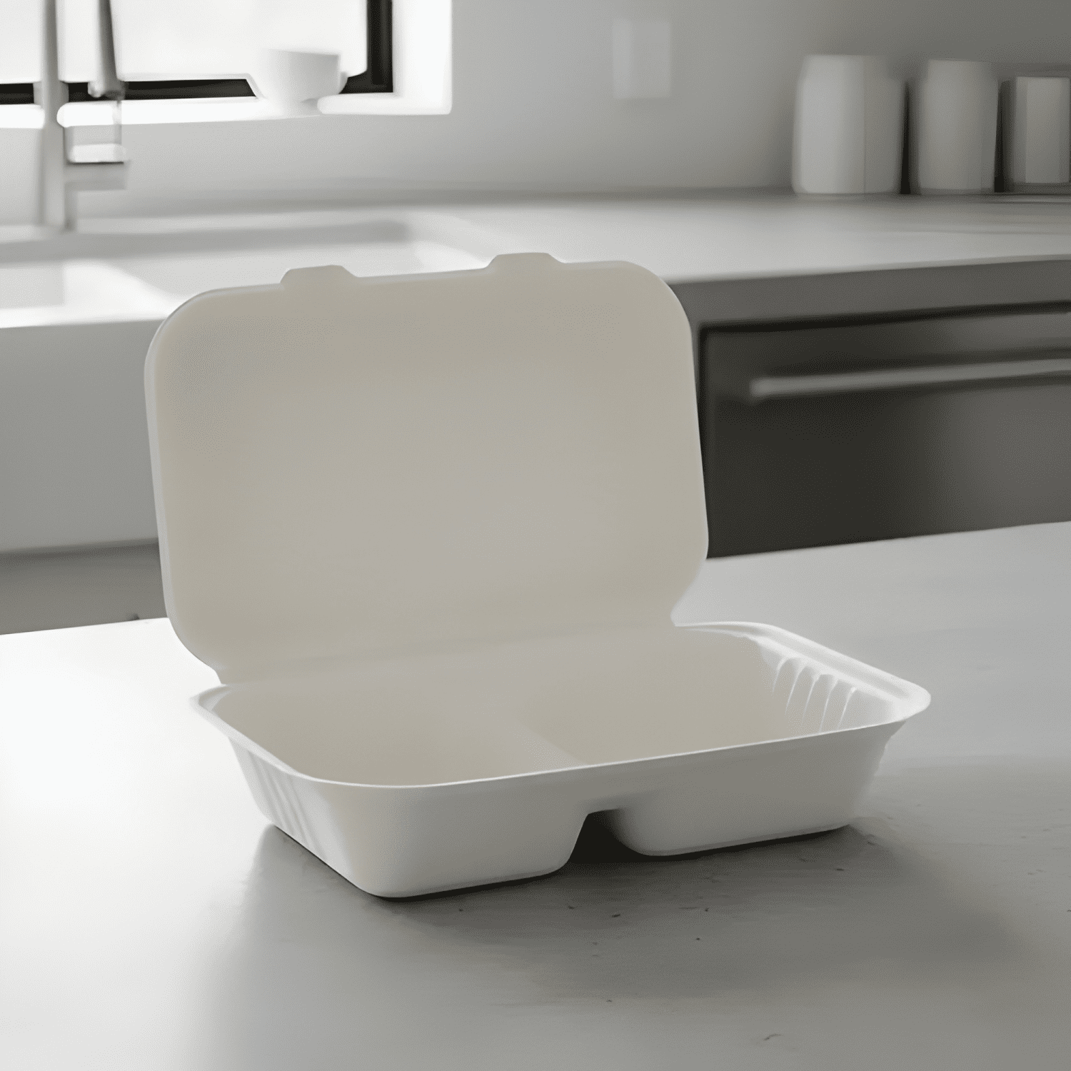 Envase biodegradable 2 div colación y comida 50u-4