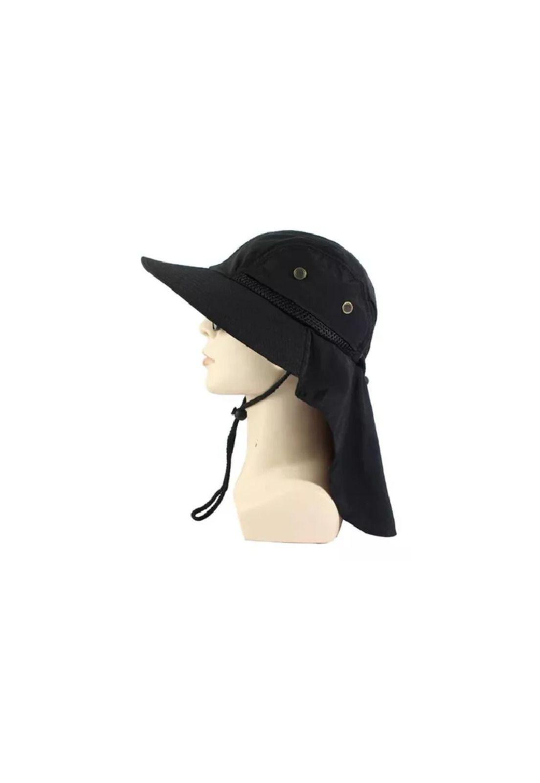 Sombrero de Verano Camping Pesca Boonie Negro-2