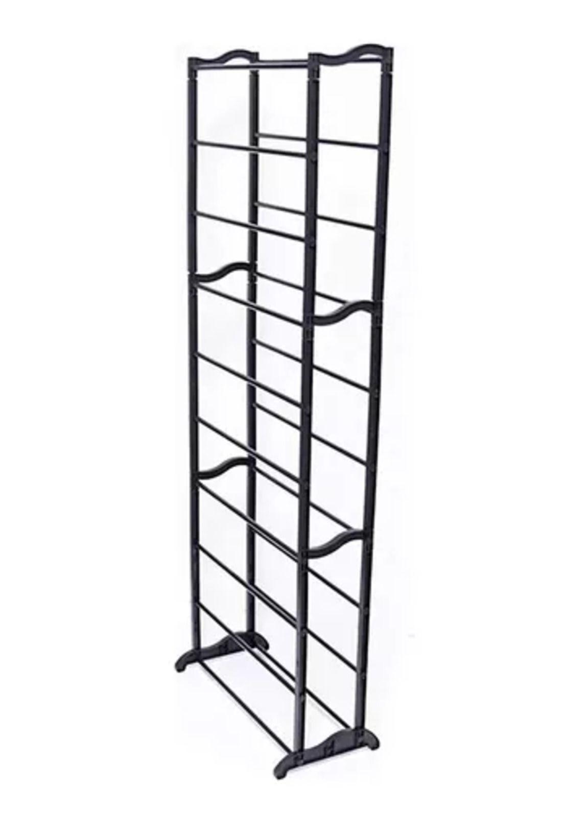 Zapatero armable de aluminio 9 pisos 45 pares negro-4