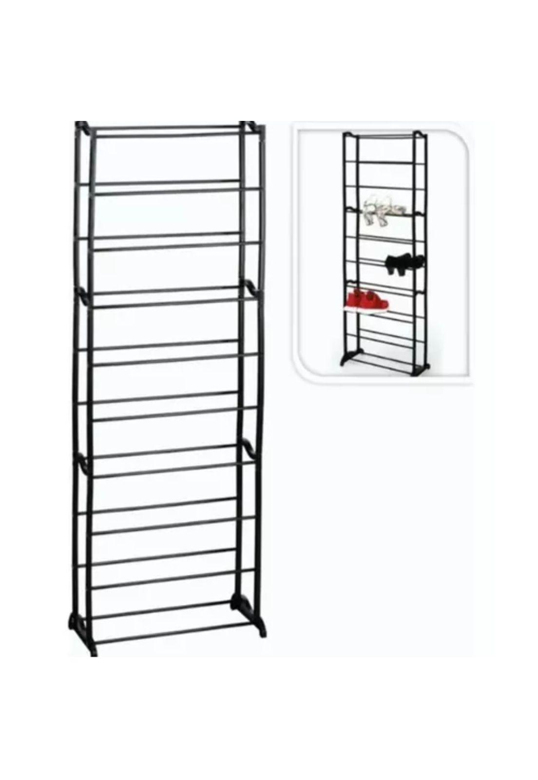 Zapatero armable de aluminio 9 pisos 45 pares negro-5