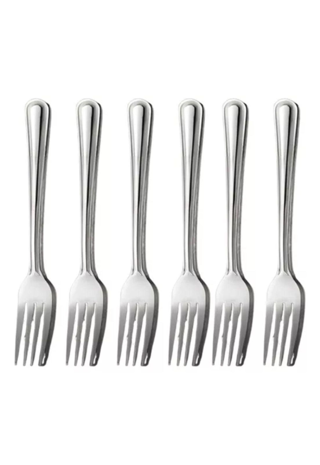 Set de 6 Tenedores de Mesa Perlados Krons Blíster Acero Inoxidable-2