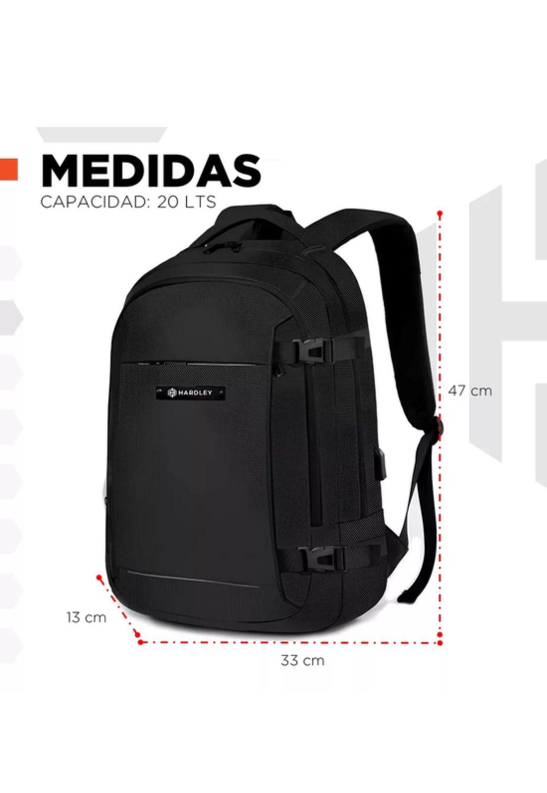 Bolso Morral Portátil Hardley Scotland 1 20L Negro-4