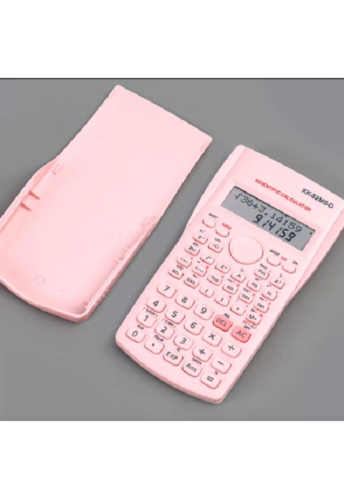 Calculadora científica y comercial, 240 funciones, 12 dígitos, color rosado-2