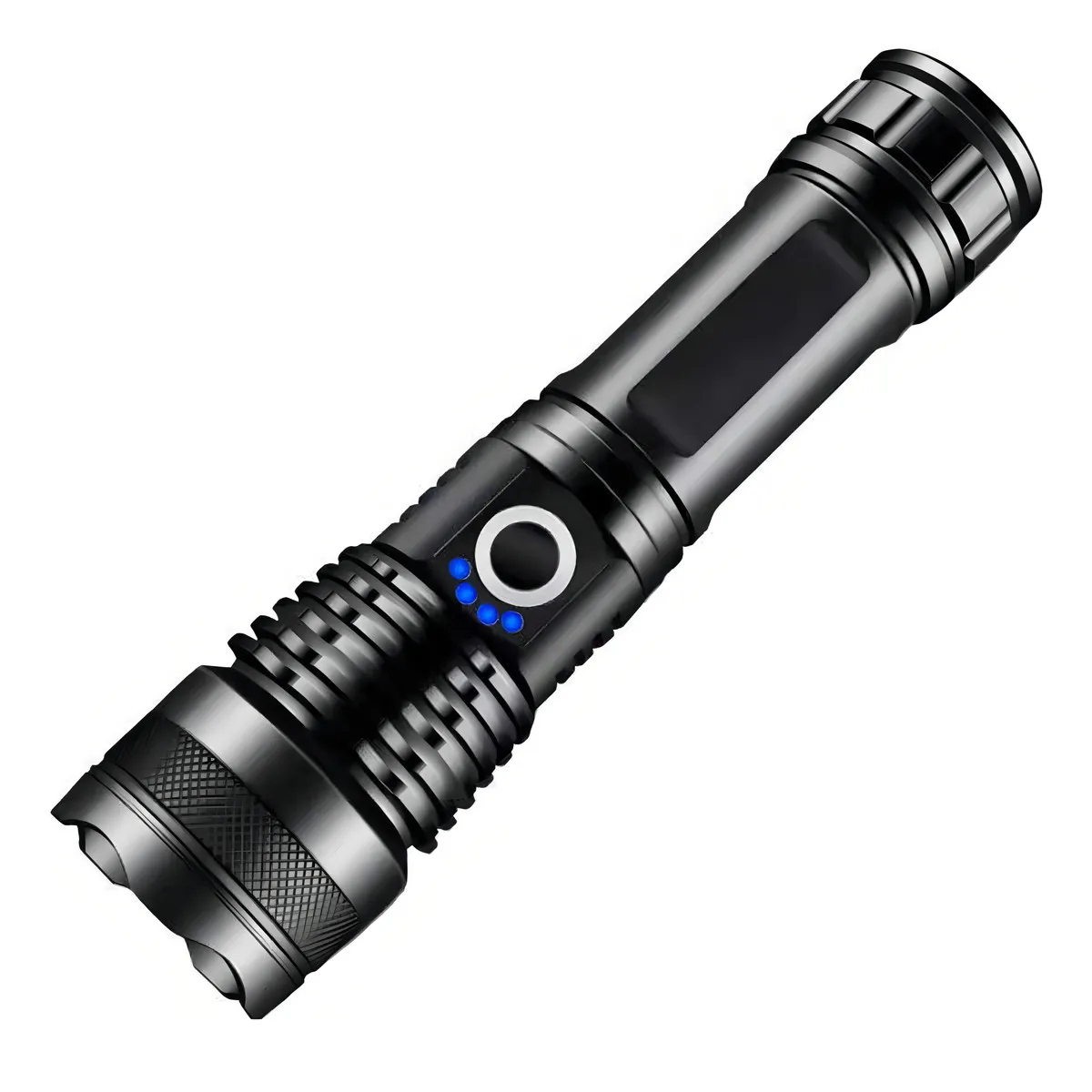 Potente Linterna Tactica Militar Usb P90 Linternas Camping Color de la luz Negro-0