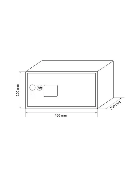 Caja fuerte electrónica yale para notebook 24 lts negra-3