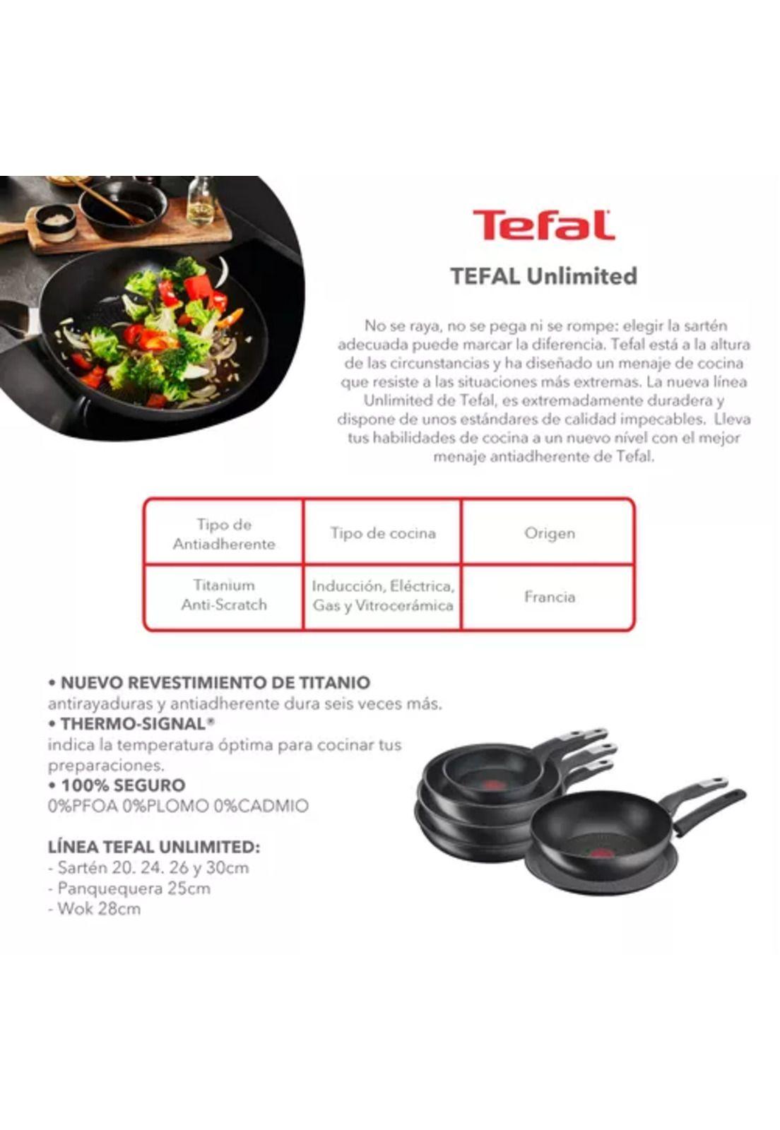 Sartén de 26 cm, Unlimited, Tefal, color negro-2