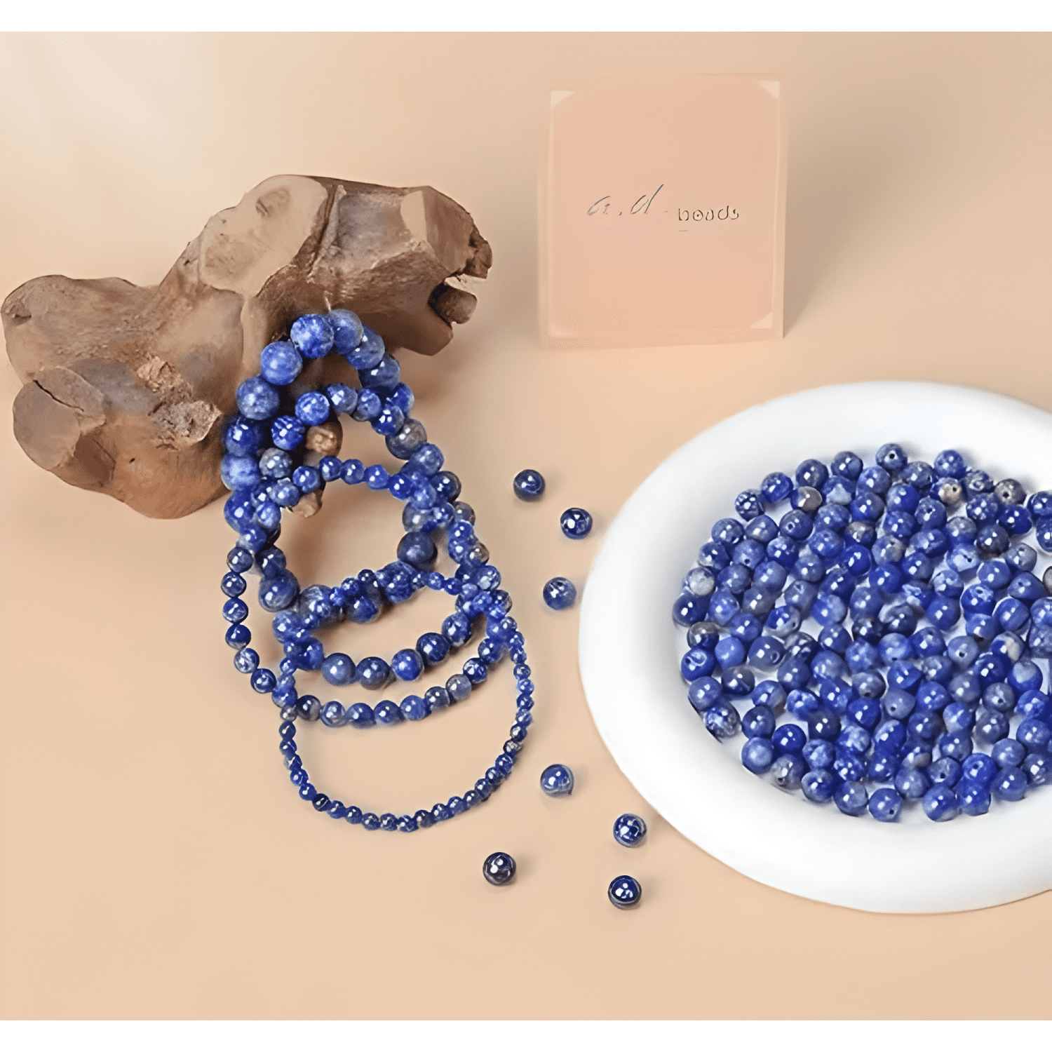 Pulsera lapislazuli original piedra sabiduría #17-3